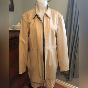 Light tan leather jacket